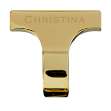 16 mm T-stang sett i gullbelagt stål fra Christina Design Londons Collect-serie